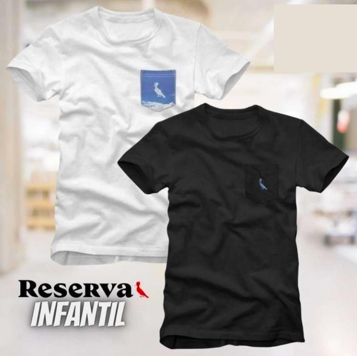 Kit 2 Camisetas Bolso Pica Pau Xadrez E Nuvem Reserva Mini