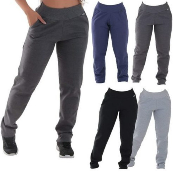 Kit com 02 Calças de Moletom Feminina Algodão Click Mais Bonita