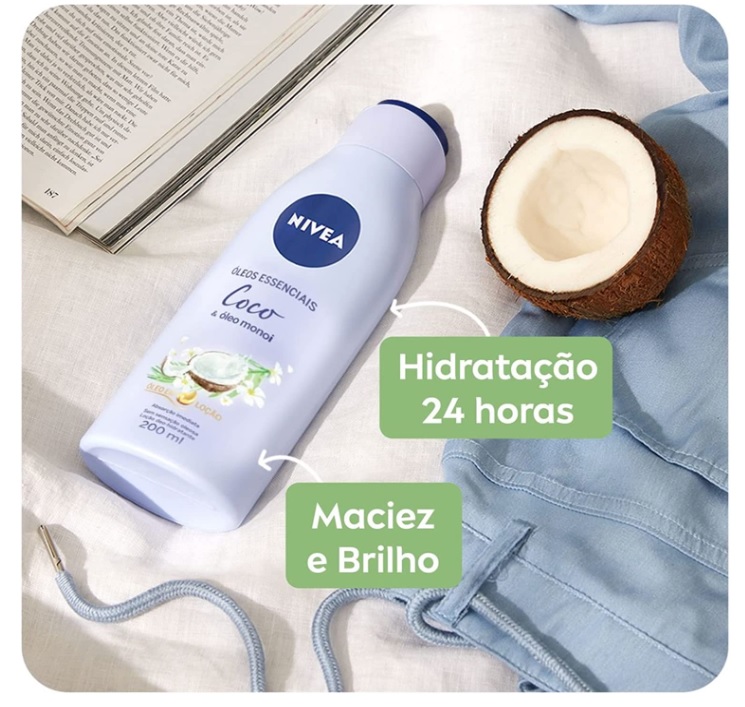 NIVEA Loção Hidratante Óleos Essenciais Coco e Óleo Monoi