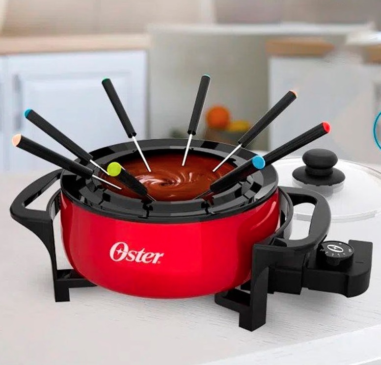 Panela Elétrica para Fondue Red Oster 2 em 1