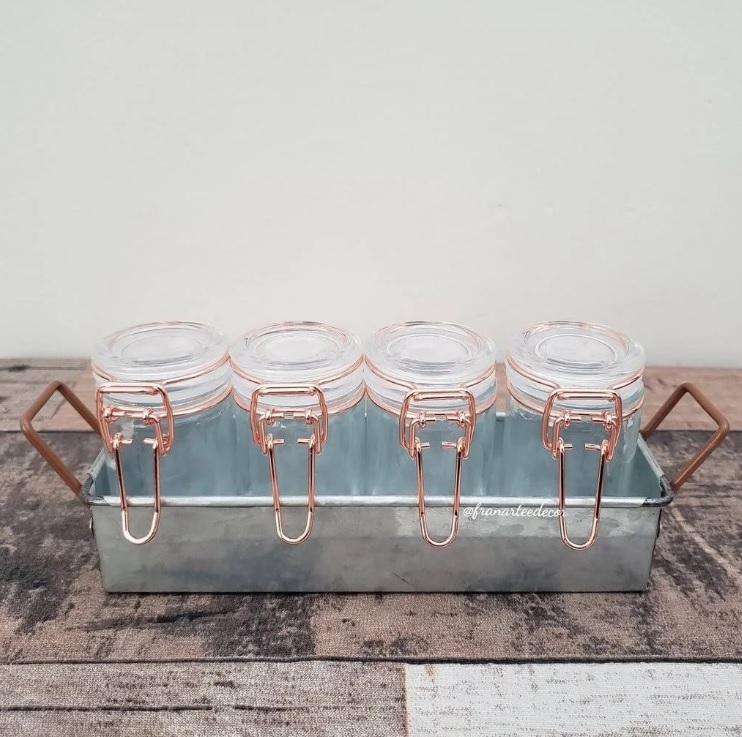 Potes de Vidro Hermético Porta Tempero com Suporte Industrial 90mL – Casambiente