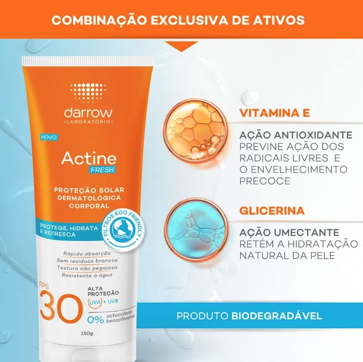 Protetor Solar Corporal Actine Fresh 30 FPS 150g – Darrow