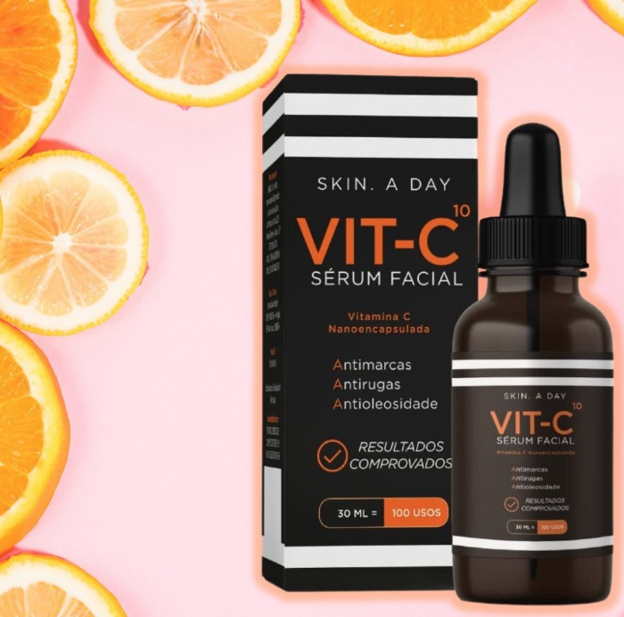 Sérum Facial Antimarcas Clareador Complexo Vitamina C 10 Nanoencapsulada + Ácido Hialurônico + Rosa Mosqueta