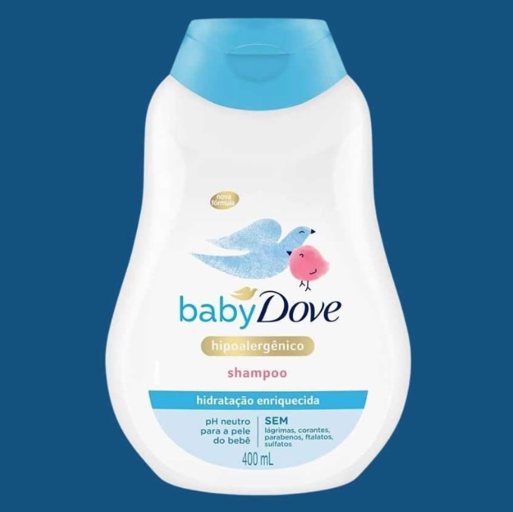 Shampoo Baby Dove Hidratação Enriquecida 400ml, Baby Dove, 400 Ml