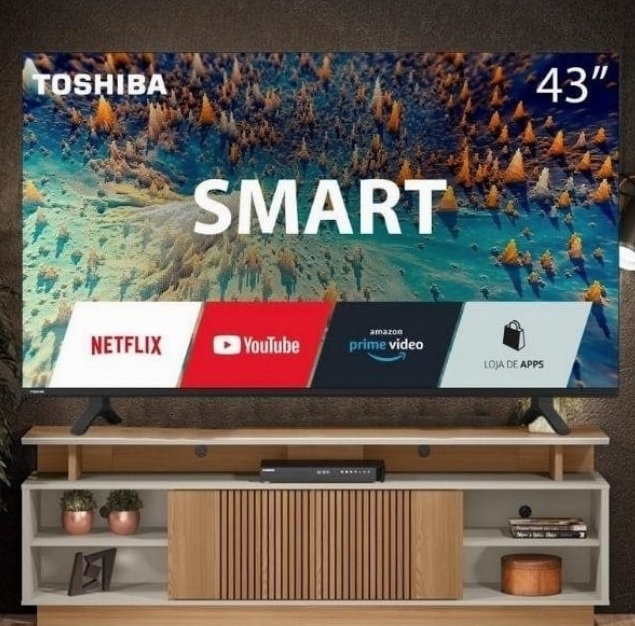 Smart TV 43″ Full HD LED TB008M Toshiba 43V35KB com WiFi, Dolby Audio, Espelhamento de Tela e Modo Arte