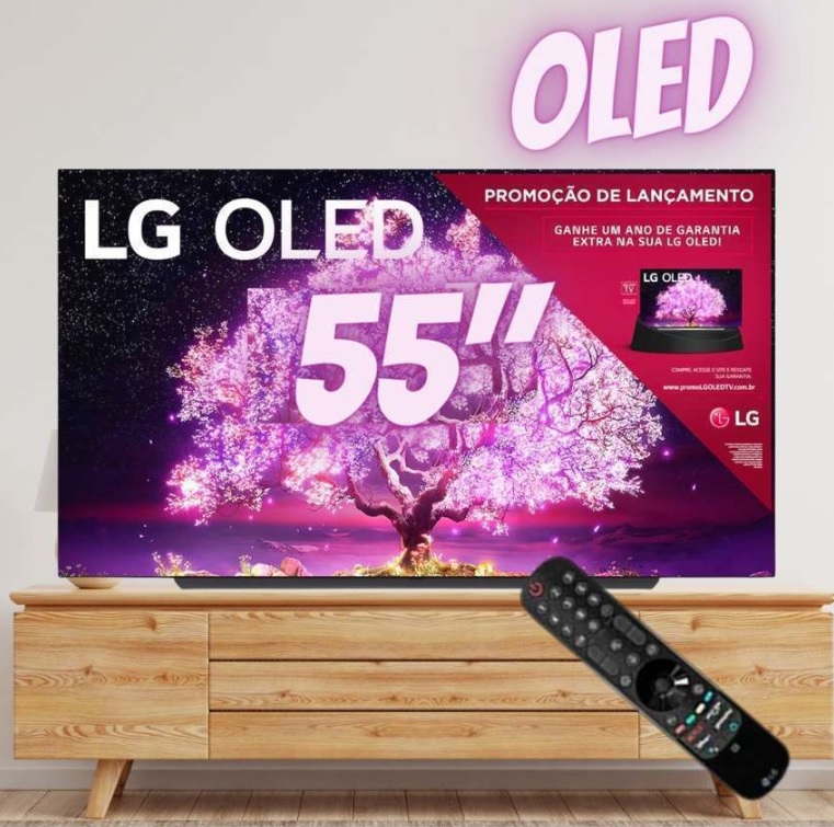 Smart TV LG 55″ 4K OLED 55C1 120Hz G-Sync FreeSync 4x HDMI 2.1 Inteligência Artificial ThinQ 2021