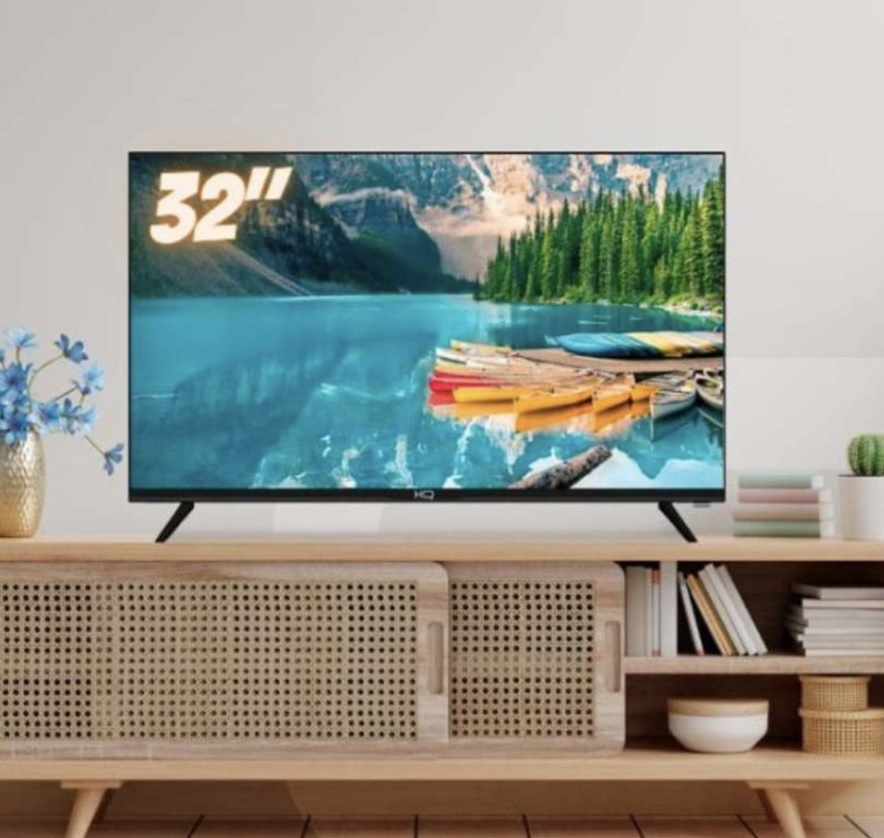 Smart TV LED 32″ HD HQ Conversor Digital Externo 3 HDMI 2 USB WI-FI Android 11 Design Slim
