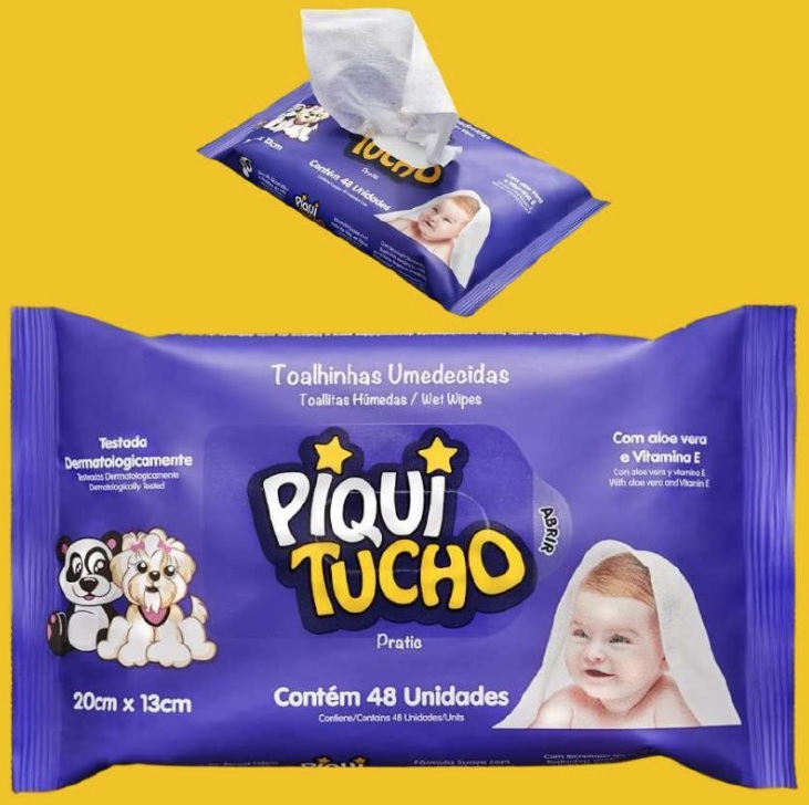 Toalhas Umedecidas Pratic 48 Unidades, Piquitucho