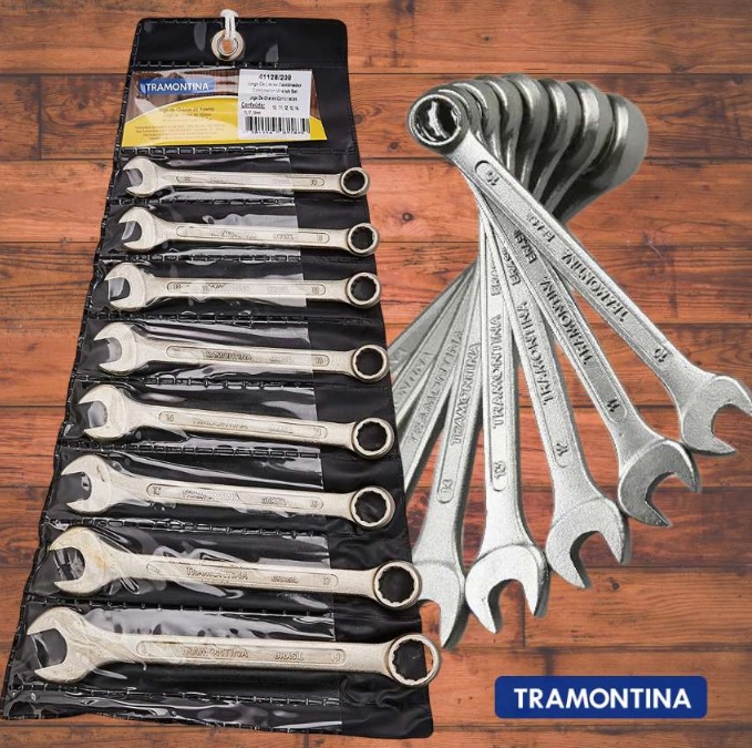 Tramontina 41128208, Jogo de Chaves Combinadas Pescoço Curto 8 Peças
