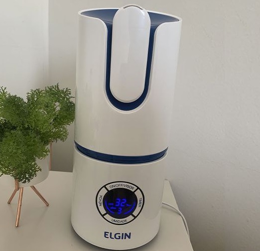 Umidificador Digital Inteligente, 2.5l, Bivolt, Branco e azul, Elgin