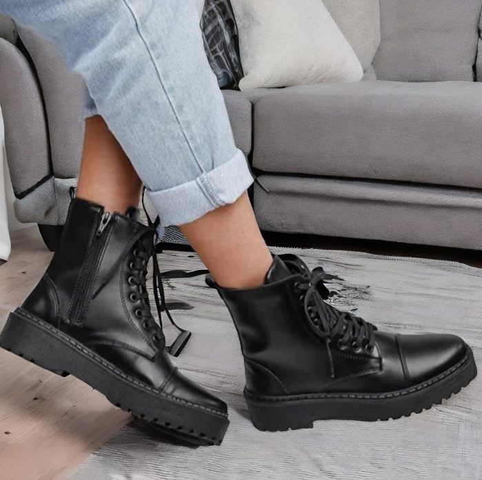 Bota Coturno Feminino Confortável Flatform Casual Plataforma