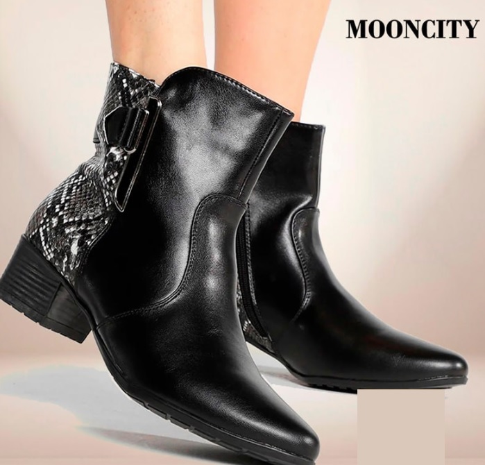 Bota Mooncity Biker Snake Feminina