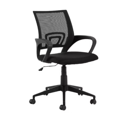 Cadeira de Escritório Secretária Base Preta com Rodinha Fortt Porto Preta – CSF01-P