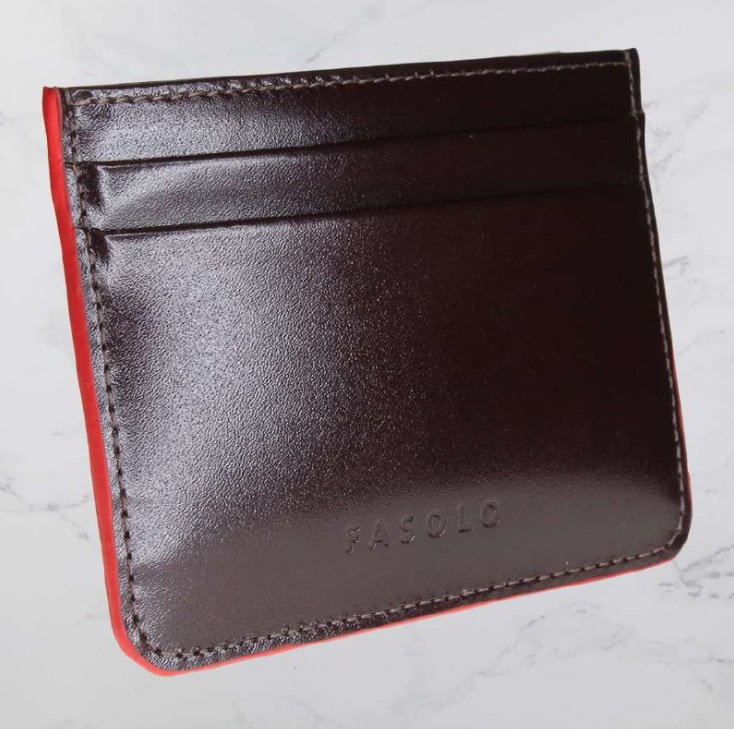 Carteira em Couro Masculina, Fasolo, Chocolate