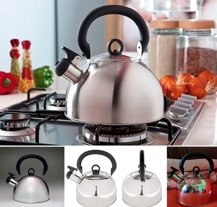 Chaleira Aço Inox Delizie, Mor, 2.5L