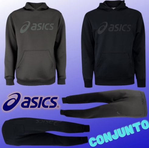 Conjunto de Agasalho Masculino ASICS com Capuz Interlock Fechado