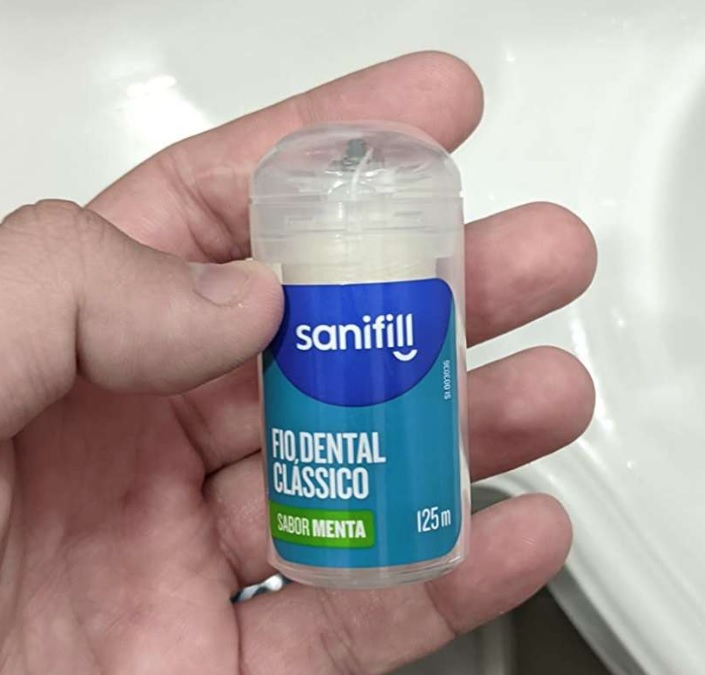 Fio Dental Sanifill Clássico Sabor Mental 125 Metros – Leve Mais, Pague Menos, Sanifill