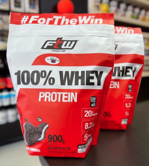 Fitoway FTW 100% WHEY REFIL 900g – SABOR COOCKIES, Multicolorido.