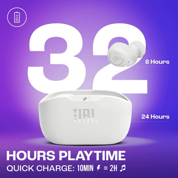 Fones de Ouvido JBL Wave Buds – Branco