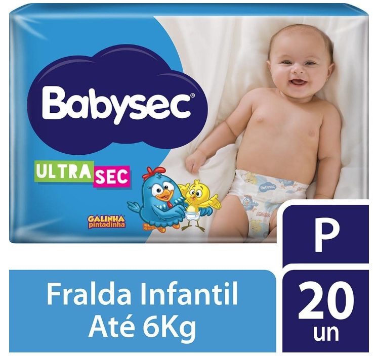 Fralda babysec ultrasec p 20 unidades