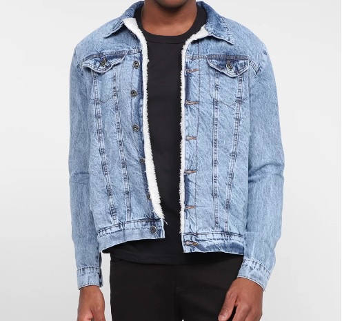 Jaquetas E Casacos NRK Jeans Masculino Com Pelo Jeans-40900 – Naraka