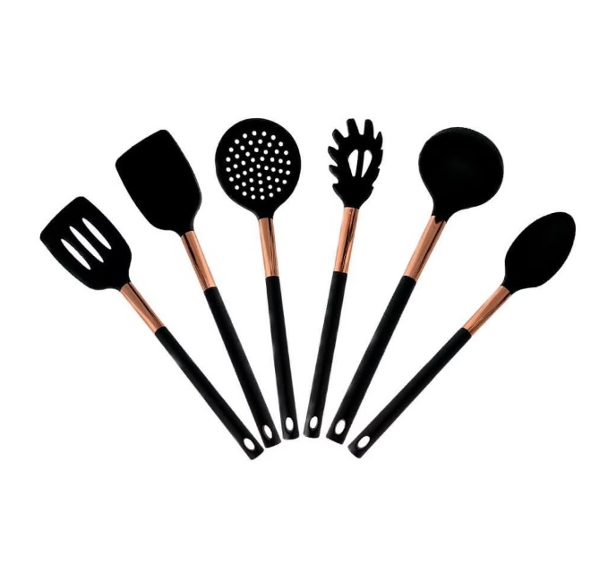 Jogo de Utensílios de Silicone de Cozinha Rose Gold 6 peças – Casambiente