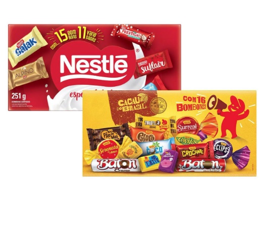Kit Caixa de Bombom Nestlé Especialidades – 251g + Caixa de Bombom Garoto Garotices 250g