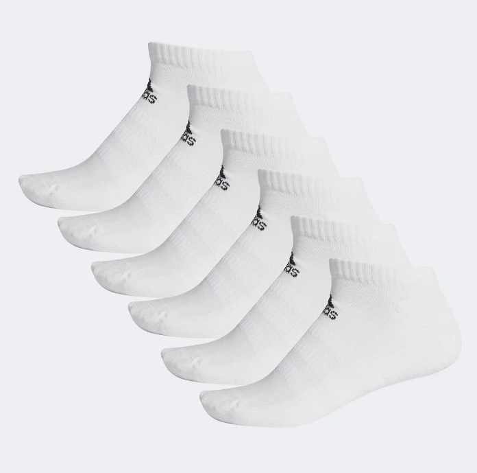 Kit Meia Cano Curto Adidas Cush Low 6PP