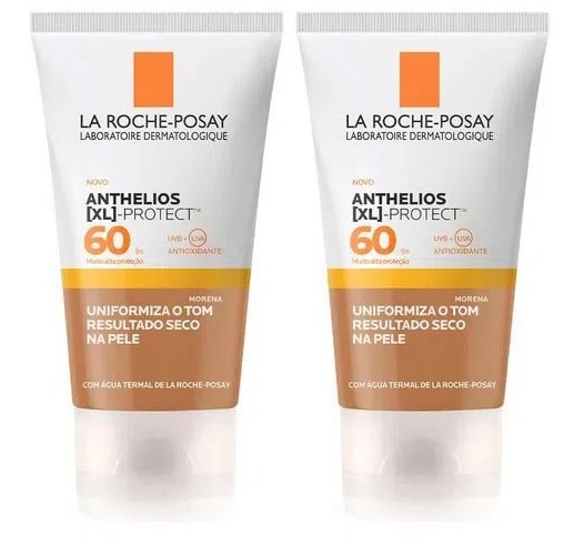 La Roche Posay Anthelios xl protect kit com 2 unidades protetor solar facial fps60 40g