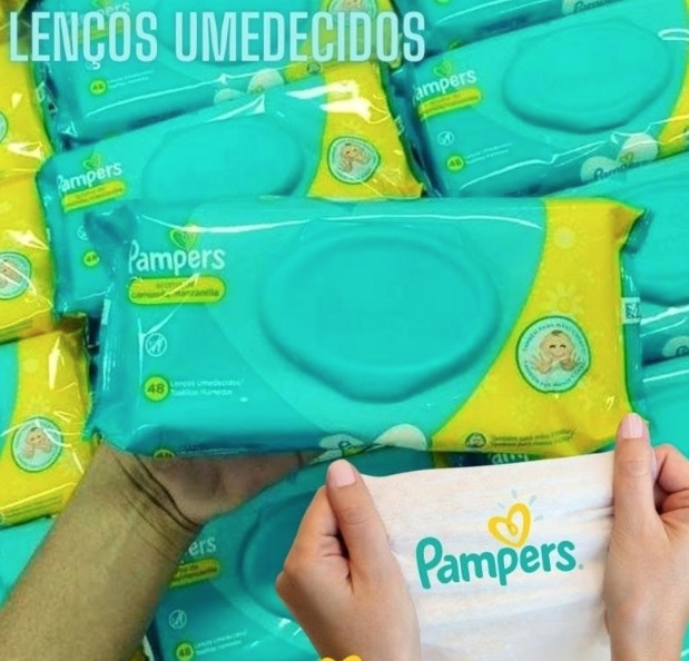 Lenços Umedecidos Pampers Aroma De Camomila 48 Unidades