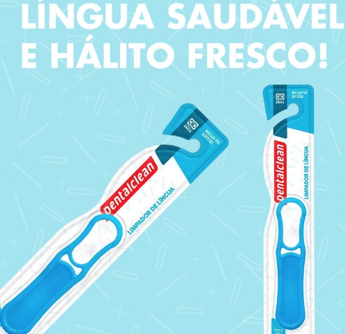 Limpador de Lingua sem cerdas – previne o mau hálito e a saburra língual, Dentalclean
