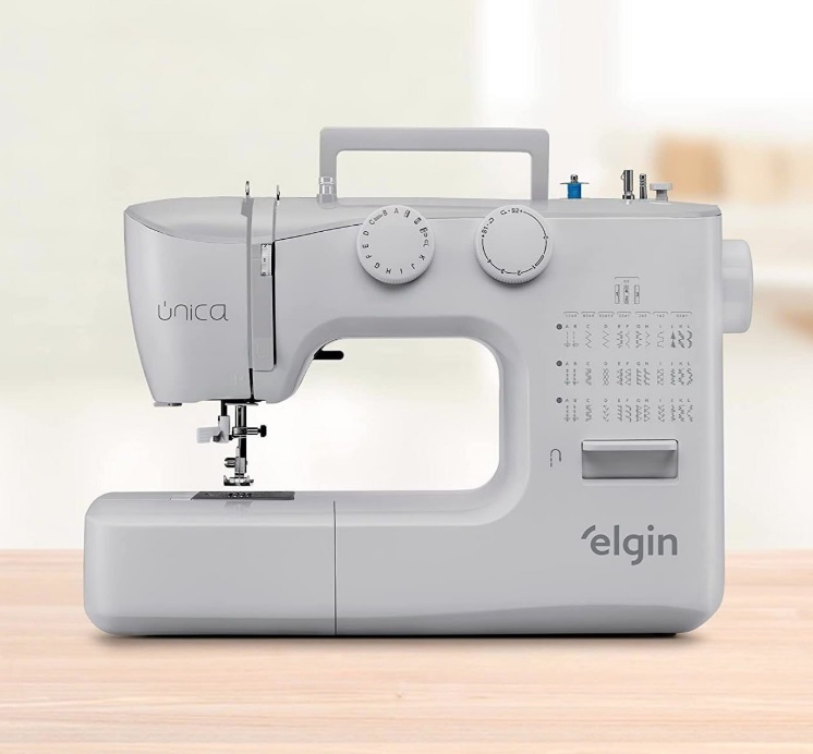 Máquina de Costura Única Elgin JX-4040 Portátil 36 Pontos Luz Led 110V