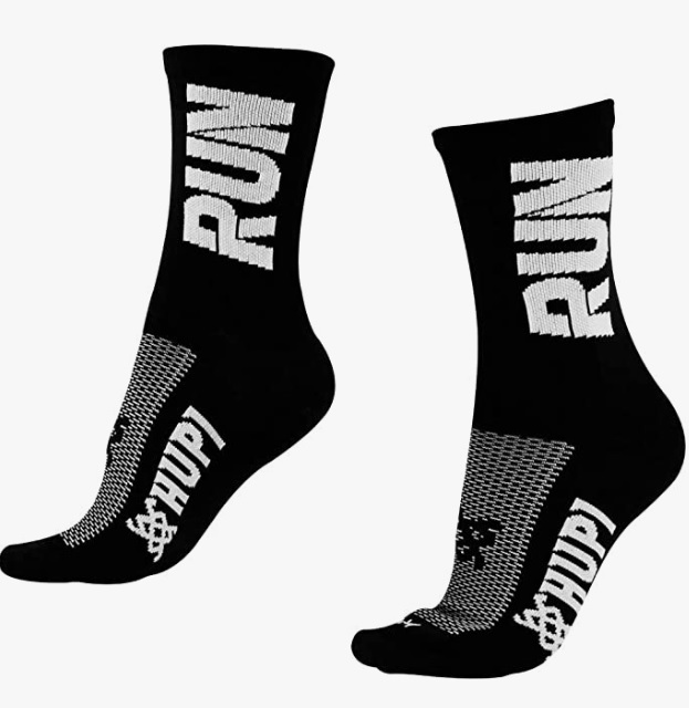 Meia Hupi Run para Corrida Preto/branco