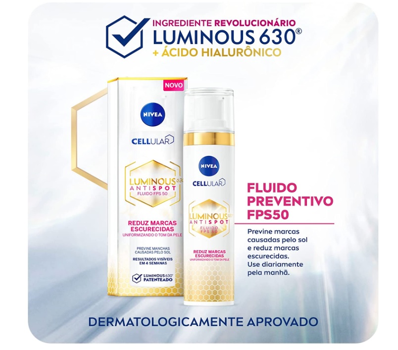 NIVEA Fluido Facial Protetor Cellular Luminous 630 FPS 50 40ml