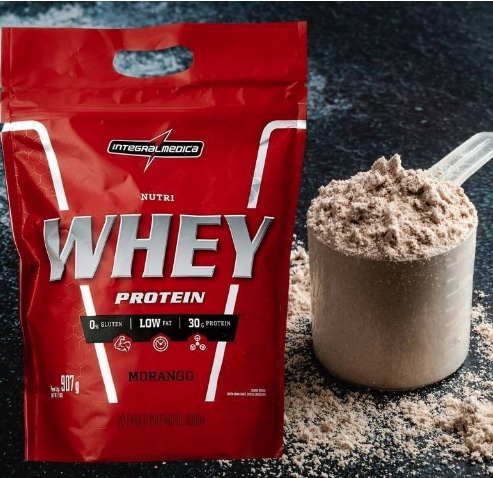 Nutri Whey Protein Morango – Pouch 907g