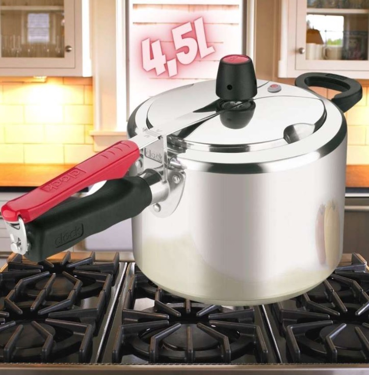 Panela Pressão Alum Premium Fech Inter 4,5l Polida Panelux