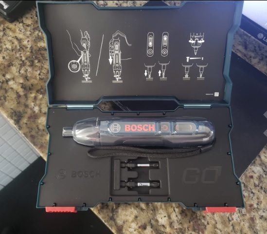 Parafusadeira a Bateria Bosch Go 3,6V BIVOLT com 2 bits