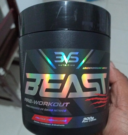 Pré-Treino Beast 300g – 3VS Nutrition Ultra concentrado – Uva
