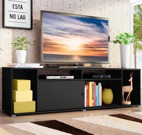 Rack para TV até 65 Polegadas Madesa Cancun – Preto
