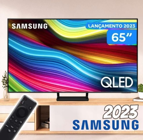 Smart TV 65” UHD 4K QLED Samsung QN65Q70 – Lançamento 2023 120Hz Wi-Fi Bluetooth 4 HDMI 2 USB