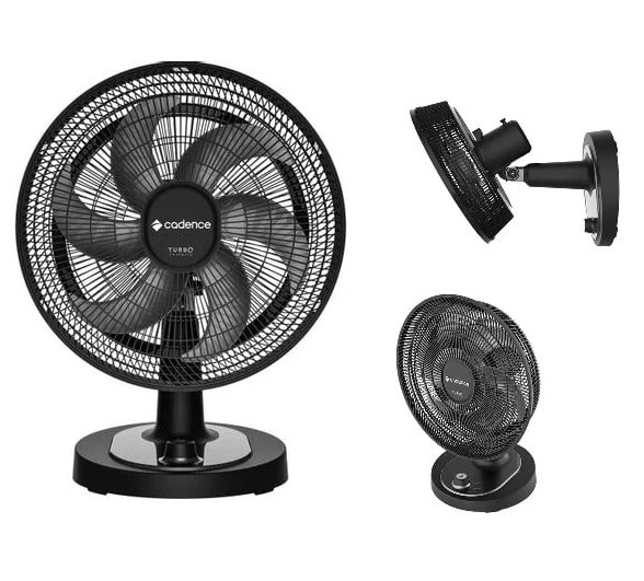 Ventilador Cadence, 110V, Preto e Cinza, VTR470