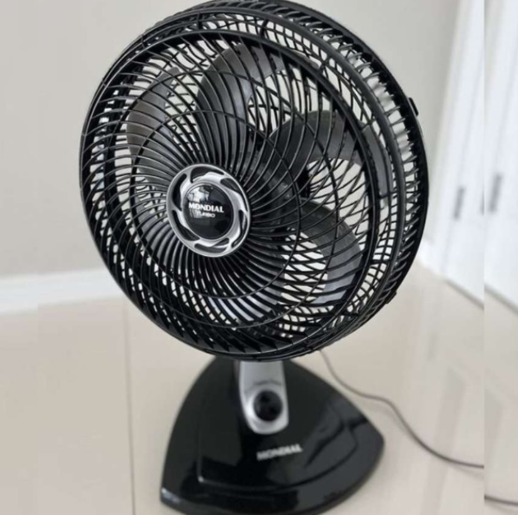 Ventilador de mesa Mondial 110V, 30cm, 6 pás, Turbo – VT-30-NB