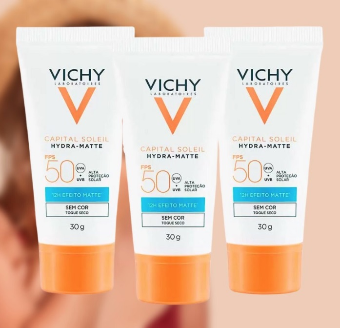 Vichy Hydra Matte Kit com 3 Unidades Protetor Solar Facial FPS50