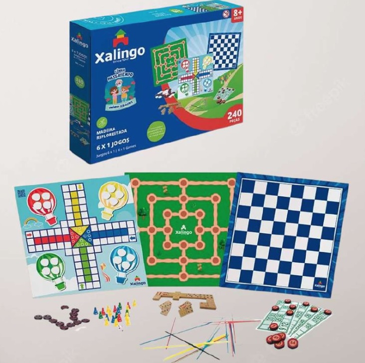 Xalingo, PASSATEMPO – 6X1 JOGOS, Modelo: 17354, Cor: Multicor