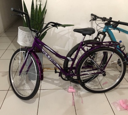 Bicicleta Ultra Bikes Summer Vintage Retrô Aro 26 Reforçada Freio V-Brake Lilás