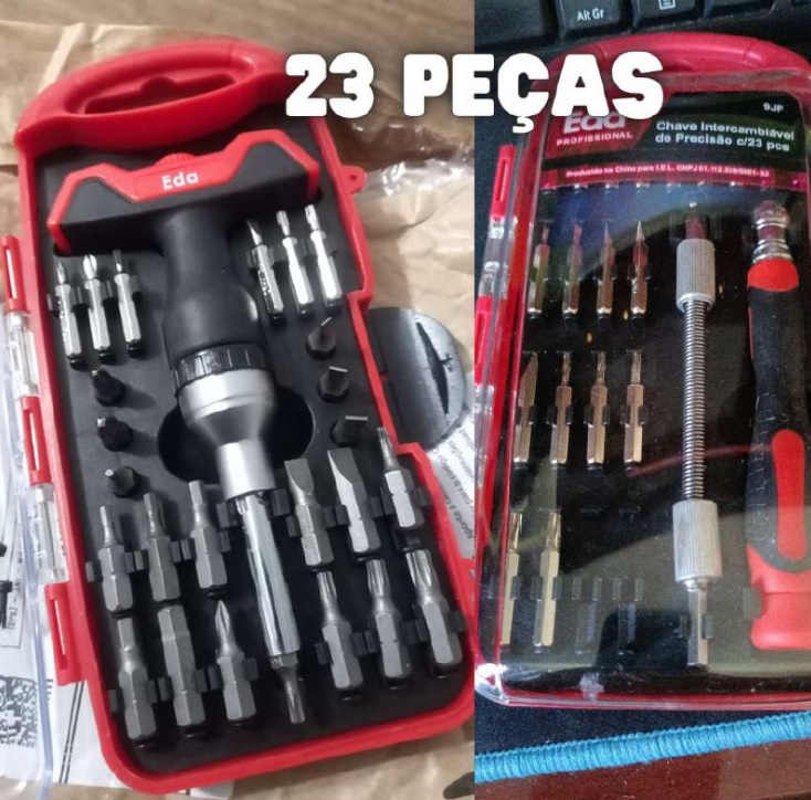 Chave Cromo Vanádio jogo com 23 Peças Eda