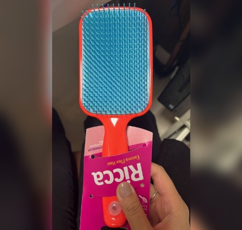 Escova Raquete Flex, Red, Ricca