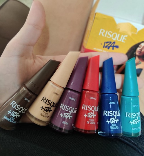 Esmalte Cremoso Coleção 6 cores Risqué + Iza, Sortido