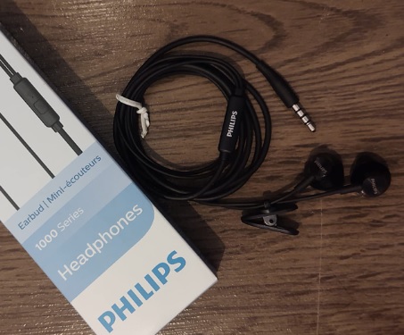Fone de Ouvido Philips com Microfone – Preto