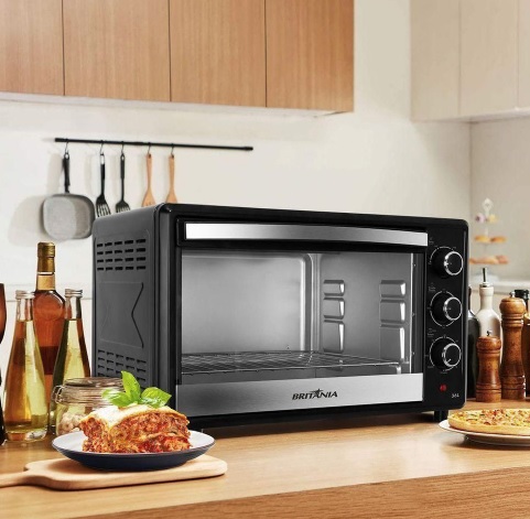 Forno Elétrico Britânia BFE40P 36L com Timer e Função Dourar – Preto